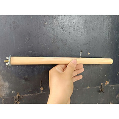 1 cây đậu gỗ (đường kính 2cm có pass 1 bên) gắn lồng vẹt đậu