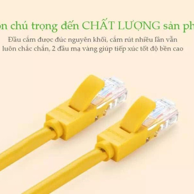 Ugreen UG11232NW103TK 3M màu Vàng Cáp mạng LAN CAT5E UPT - HÀNG CHÍNH HÃNG