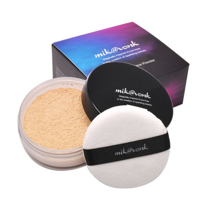 Phấn phủ bột kiềm dầu Mik@vonk Blooming Face Powder Hàn Quốc 30g NB21 # Light Beige Pearl tặng kèm móc khoá 