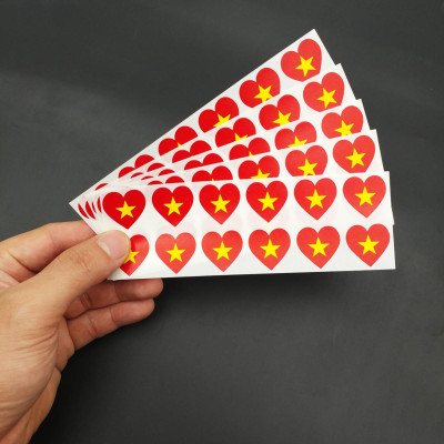 Bộ 5 Sticker Hình Lá Cờ Việt Nam - HFP 3