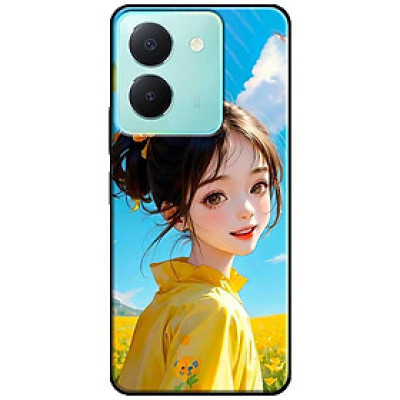 Ốp lưng cho Vivo Y03 - Y03T - Y18 - Y18S - Y18T - Y27 5G - Y28 4G - Y36 - Thiếu Nữ Xinh Áo Vàng - Hàng Chính Hãng