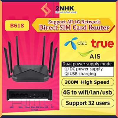 Bộ phát wifi từ sim 4G B618, bộ phát wifi 6 sâu tốc độ cao sử dụng mọi loại sim, phủ sóng rộng ,ổn định - Hàng chính hãng/ Hàng nhập khẩu