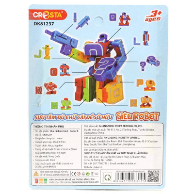 Đồ Chơi Lắp Ráp Biến Hình Robot Chữ Cái K - Cresta DK81237