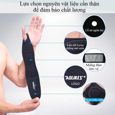 Băng quấn bảo vệ cổ tay AOLIKES-1030 Băng cổ tay đá nóng hỗ trợ trị liệu chấn thương cổ tay 