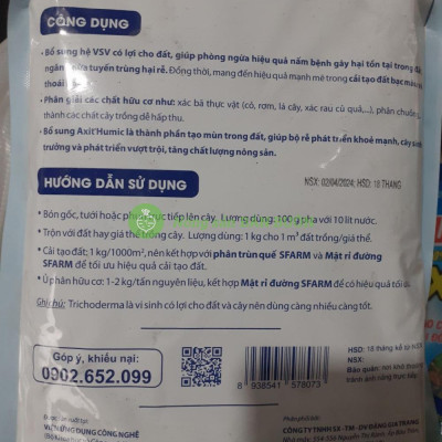 Chế phẩm Nấm đối kháng Trichoderma Plus Humic 1kg - Vi Sinh SFarm Đặng Gia Trang