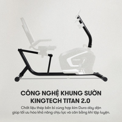 Xe đạp tập KINGSPORT E-11 đồng hồ điện tử thô.ng m.in.h, kháng lực từ tính với 8 cấp độ