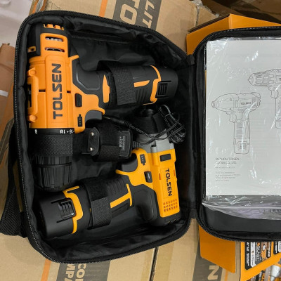 BỘ MÁY KHOAN VÀ BẮT VÍT PIN 12V TOLSEN 79038 - HÀNG CHÍNH HÃNG