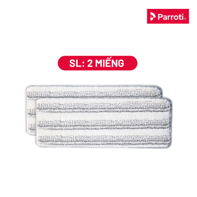 Combo 2 Miếng Lau Nhà Thế Hệ Mới Parroti Pro PAD2-PR01 - Kích Thước 33 x12 CM (Chỉ dùng được cho Bộ lau nhà Parroti Pro)