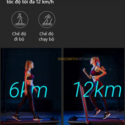 Máy Chạy Bộ Gấp Gọn Xiaomi KingSmith Walkingpad K12 Gấp Gọn Gồm 2 Chế Độ Chạy Có Kết Nối App Công Suất 746 W - Hàng Chính Hãng