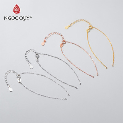 Charm bạc dây xích gắn 2 đầu - Ngọc Quý Gemstones