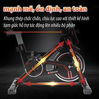 BG Xe đạp tập thể thao đa năng trong nhà Model S500 WHITE SPINING BIKE mới (hàng nhập khẩu)