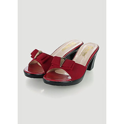 Dép nữ thời trang Huy Hoàng đế vuông màu đen HT7945