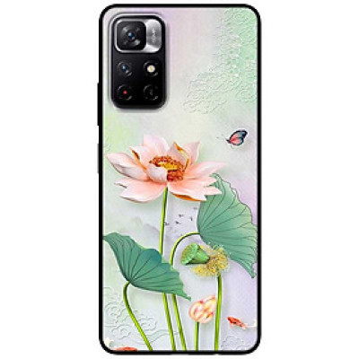 Ốp lưng cho Xiaomi Redmi Note 11 4G - Note 11S 4G - Note 11 5G - Redmi Note 11 Pro Nội Địa - Note 11 Pro Quốc Tế - Tranh Sen Trắng - Hàng Chính Hãng