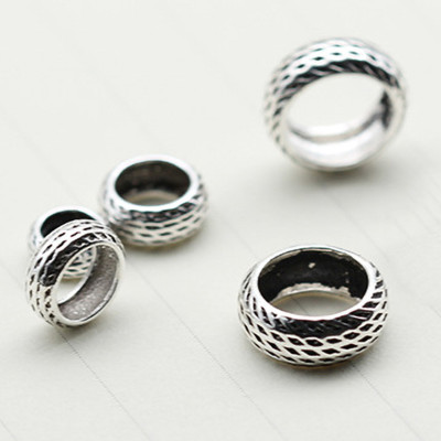 Charm bạc chặn hạt họa tiết hoa văn - Ngọc Qúy Gemstones