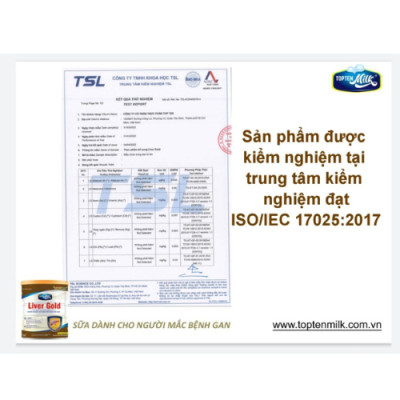 Sữa dinh dưỡng cho gan ,mát gan giải độc liver gold 800g topten milk