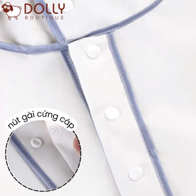 Áo Mưa Thời Trang Có Khoá Kéo Tiện Lợi Hình Gấu Nice Màu Trắng - Áo Mưa 1 Người Cao Cấp
