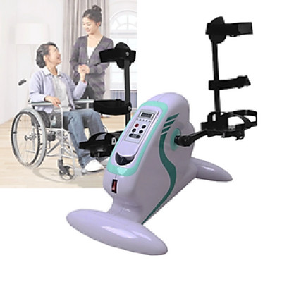 Máy tập phục hồi chức năng Mini Bike (kèm nẹp chân cố định), xe đạp tập phục hồi chức năng bằng điện nhỏ gọn, an toàn, bàn phím bấm linh hoạt dễ sử dụng