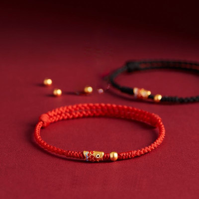 VÒNG TAY DÂY CHỈ ĐỎ CÁ CHÉP CÔNG DANH , THI CỬ THĂNG TIẾN , TÀI LỘC SUNG TÚC