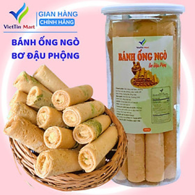 Bánh Ống Ngò nhân Đậu Phộng Viettin Mart 450G