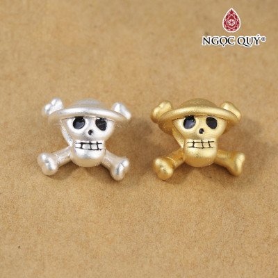 Charm bạc băng mũ rơm one piece xỏ ngang - Ngọc Quý Gemstones