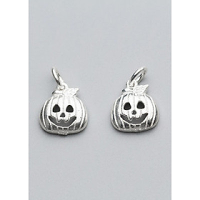 Combo 2 cái charm bạc hình bí halloween treo - Ngọc Quý Gemstones