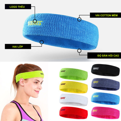 Băng đô băng trán thể thao AOLIKES A-2108 thấm mồ hôi cotton thoáng khí sport sweatband