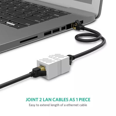 Ugreen UG20311NW114TK Màu Trắng Đầu nối dài dây mạng CAT6 cao cấp - HÀNG CHÍNH HÃNG