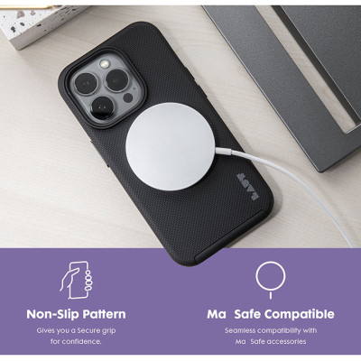 Ốp Lưng LAUT SHIELD Cho iPhone 16 Pro/16 Pro Max Có Vòng Sạc Không Dây Cấu Trúc 2 Lớp Chống Va Đập Độ Rơi 4.2m Hàng Chính Hãng