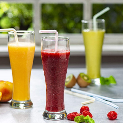 Set 100 ống hút Flexible Straw Ø5mmx190mm - Hàng nội địa Nhật Bản nhập khẩu chính hãng