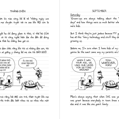 Nhật Ký Chú Bé Nhút Nhát song ngữ Việt Anh Tập 10 Những Ngày Xưa Cũ