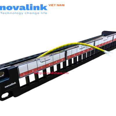 Thanh đấu nối Patch Panel 16 cổng, 24 cổng, 48 cổng Novalink, made in Taiwan - Hàng nhập khẩu chính hãng