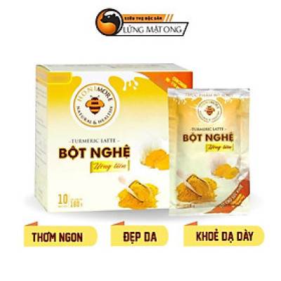 Bột nghệ uống liền 160g Honimore 3 trong 1 -  10 gói Thơm ngon, dễ uống