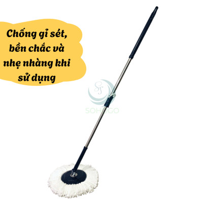 Cây Lau Nhà Xoay 360 Độ Đa Năng- Cây Lau Nhà Tự Vắt Tiện Lợi- Cây Lau Nhà Đầu Tròn- Cây Lau Nhà Gắn Khớp Xoay Siêu Linh Hoạt- Cây Lau Nhà Xoay Tay Đẩy Cao Cấp- Cây Lau Nhà Gắn Bông Lau Siêu Mịn - Cây Lau Nhà Đa Hướng