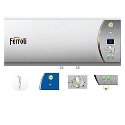 Máy nước nóng gián tiếp Ferroli VERDI AG+30 lít tích hợp ion bạc- màn hình led hiển thị nhiệt độ (2500W)-hàng chính hãng
