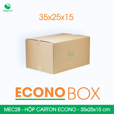 MEC28 - 35x25x15 cm - Combo 20 thùng hộp carton trơn siêu tiết kiệm ECONO