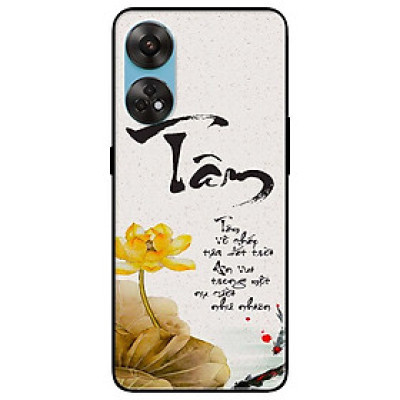 Ốp lưng dành cho Oppo Reno 8T 4G - Reno 8T 5G - Reno 10 5G - Reno 10 Pro 5G - Thư Pháp Tâm Sen - Hàng Chính Hãng