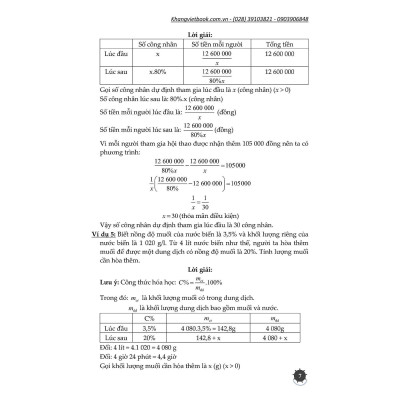 Sách - Phương Pháp Giải Các Dạng Toán Thực Tế Lớp 9 - Tài Liệu Dùng Chung Cho Các Bộ Sách - Khang Việt Book