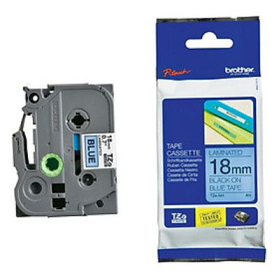 Nhãn In Tiêu Chuẩn Brother TZe-541, Chữ Đen Nền Xanh (18mm) - Hàng Chính Hãng