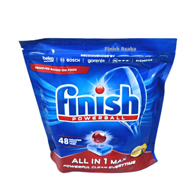 Viên rửa bát Finish All in 1 Max Túi 48 Viên, Hương Chanh - Chính Hãng.