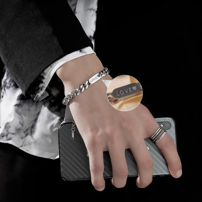 [Khắc tên] [Ghi Chú] Lắc tay nam nữ Khắc Tên theo yêu cầu, Vòng tay đôi lắc ngắn Shop làm quà