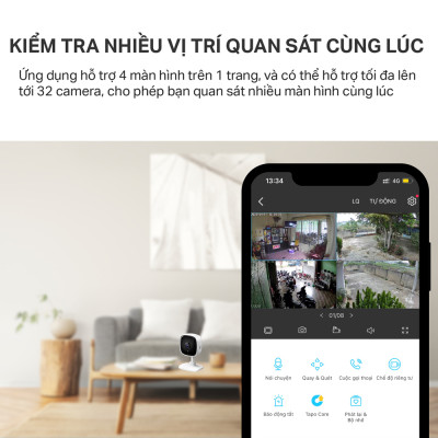 Camera Wifi Trong nhà Tp-Link Tapo C110 / C100 - Đàm thoại 2 chiều, Có loa báo động, Hồng ngoại ban đêm - HÀNG CHÍNH HÃNG