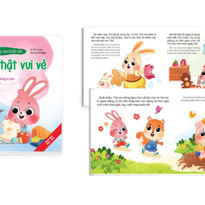 Tủ sách kỹ năng giao tiếp cho bé - Bộ 10 cuốn truyện tranh song ngữ "Cùng con khôn lớn" (Tặng bộ bút bay mực cho bé thỏa sức sáng tạo)