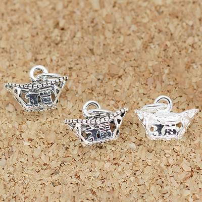 Combo 3 cái charm bạc hình nén vàng khắc chữ treo - Ngọc Quý Gemstones