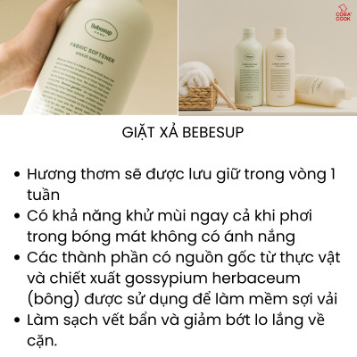 Nước Xả Quần Áo Không Gây Kích Ứng Da Nhập Khẩu Hàn Quốc Bebesup