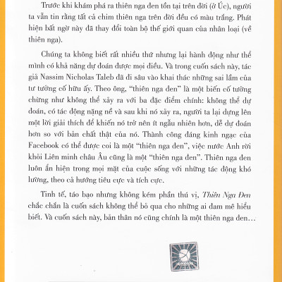 Thiên Nga Đen - The Black Swan ( Tặng Kèm Bookmark Tuyệt Đẹp )