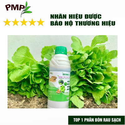 Phân SOYMIC V PMP Siêu Phân Bón Ủ Vi Sinh Từ Đậu Nành, Trứng, Chuối, Humic, Vi Lượng Cho Rau Sạch 1000ml