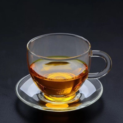 BỘ 6 LY THỦY TINH UỐNG TRÀ KÈM 6 ĐĨA LÓT TÁCH CAO CẤP - VD721