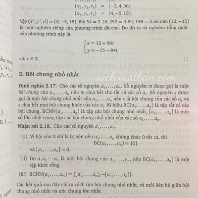 Sách Cơ sở Lí thuyết số và Đa thức