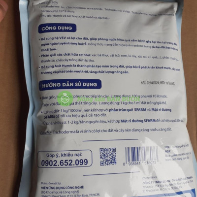 Chế phẩm Nấm đối kháng Trichoderma Plus Humic 1kg - Vi Sinh SFarm Đặng Gia Trang