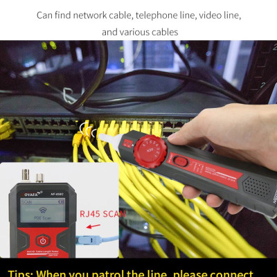 Máy Test Mạng NOYAFA NF-858C - Hàng Nhập Khẩu. NOYAFA NF-858C Trace Cable Line Locator Portable Wire Tracker Cable Tester Finder Network Cable Testing BNC Measure Cable Length